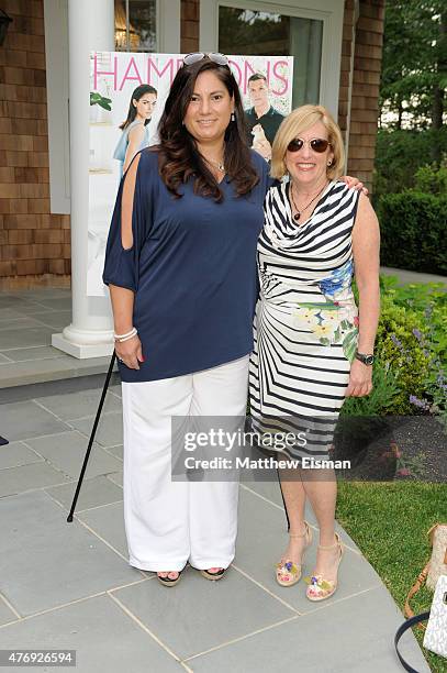 Christine Curiale and Robin Long attend as Hamptons Magazine celebrates cover stars Sean Avery and Hilary Rhoda at Barn & Vine on June 12, 2015 in...