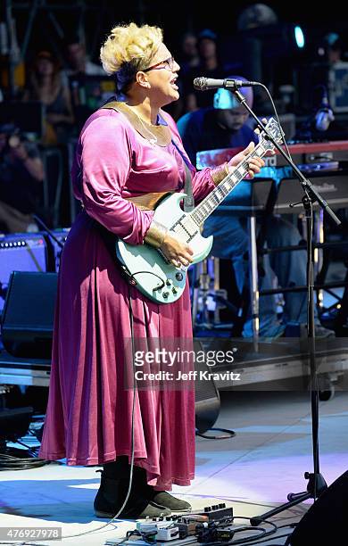 Brittany Howard of Alabama Shakes performs onstage at What Stage during Day 2 of the 2015 Bonnaroo Music And Arts Festival on June 12, 2015 in...