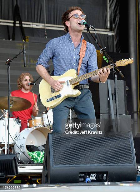 Musician Taylor Goldsmith of Dawes performs onstage at What Stage during Day 2 of the 2015 Bonnaroo Music And Arts Festival on June 12, 2015 in...