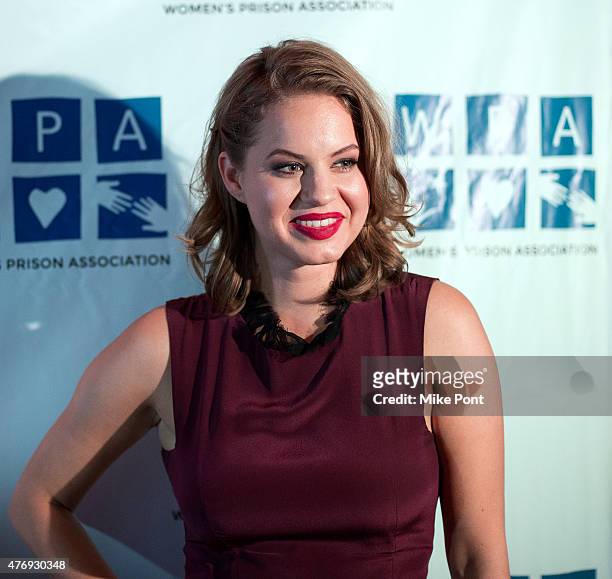 Actress Emily Althaus attends the "Orange is the New Black" season 3 premiere party benefiting the Women's Prison Association at The Ainsworth on...