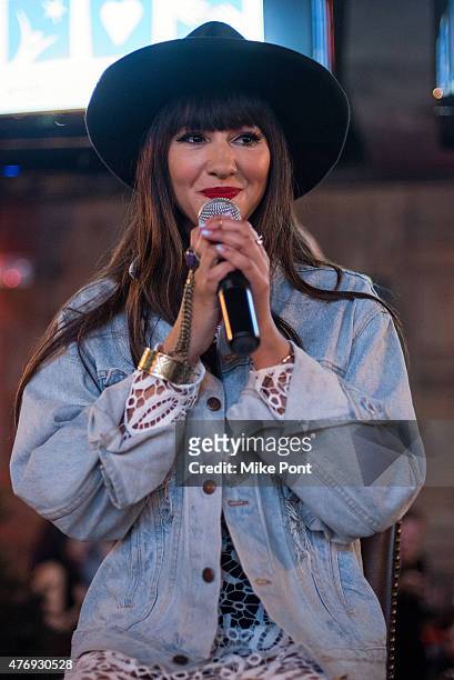 Actress Jackie Cruz performs at the "Orange is the New Black" season 3 premiere party benefiting the Women's Prison Association at The Ainsworth on...
