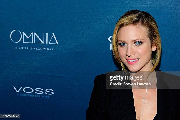 Actress Brittany Snow attends Vegas Magazine's 12th anniversary celebration at Omnia Nightclub at Caesars Palace on June 12, 2015 in Las Vegas,...