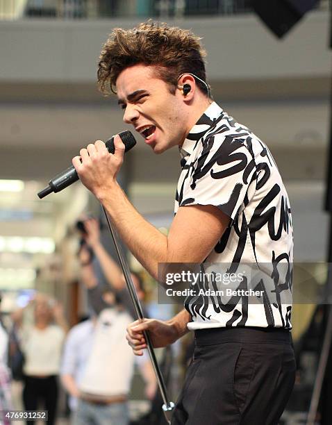 Nathan Sykes performs at Mall of America on June 12, 2015 in Bloomington, Minnesota.