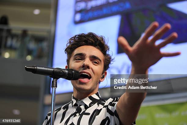 Nathan Sykes performs at Mall of America on June 12, 2015 in Bloomington, Minnesota.