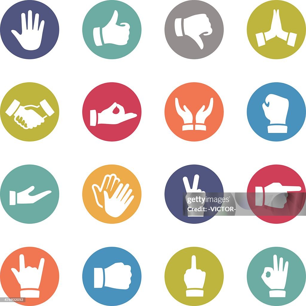 Gesture Icons - Circle Series