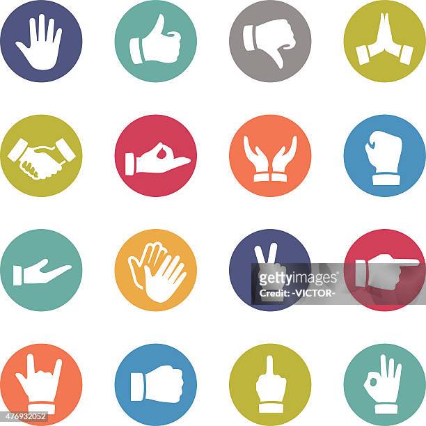 gesture icons - circle series - 兩隻手指 幅插畫檔、美工圖案、卡通及圖標