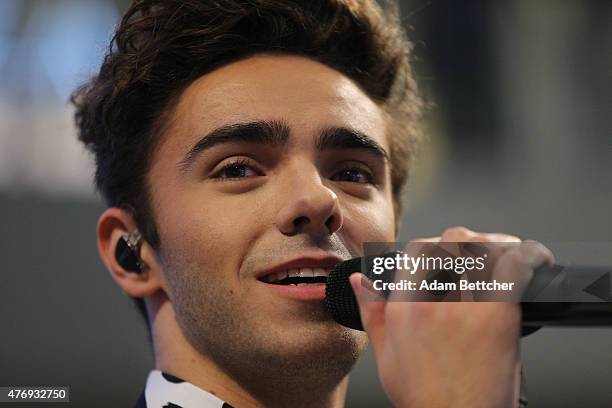 Nathan Sykes performs at Mall of America on June 12, 2015 in Bloomington, Minnesota.