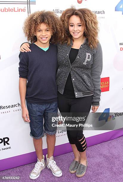 Armani and Talia Jackson arrive at The Alliance for Lupus research 8th Annual LA Area Walk with us to cure Lupus Walk & Rock Twilight Stroll at Rose...