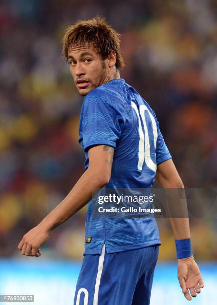 Neymar of Brazil during the International Friendly match between South Africa and Brazil at FNB Stadium on March 05, 2014 in Johannesburg, South...