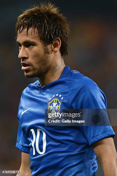 Neymar of Brazil during the International Friendly match between South Africa and Brazil at FNB Stadium on March 05, 2014 in Johannesburg, South...