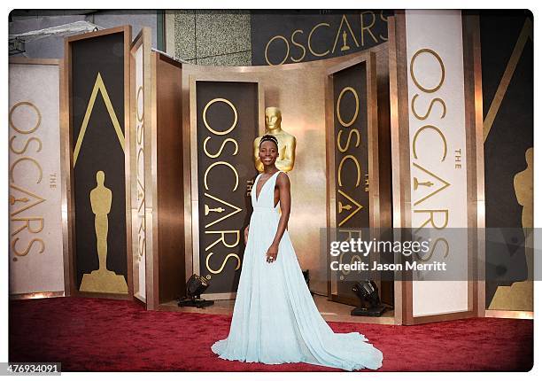 Actress Lupita Nyong'o attends the Oscars held at Hollywood & Highland Center on March 2, 2014 in Hollywood, California.