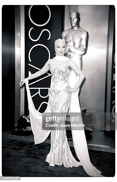 Recording artist Lady Gaga attends the Oscars held at Hollywood & Highland Center on March 2, 2014 in Hollywood, California.