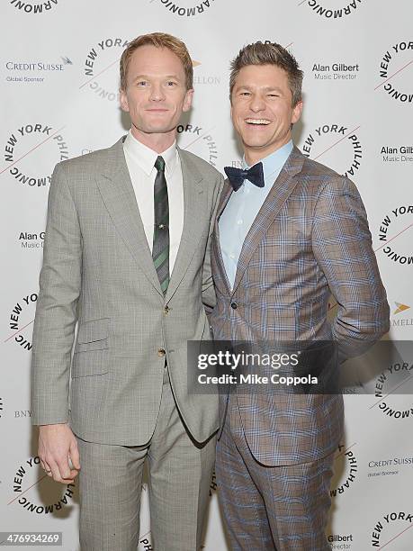 Actor Neil Patrick Harris and David Burtka attend the 2014 The New York Philharmonic Spring Gala featuring "Sweeney Todd: The Demon Barber of Fleet...