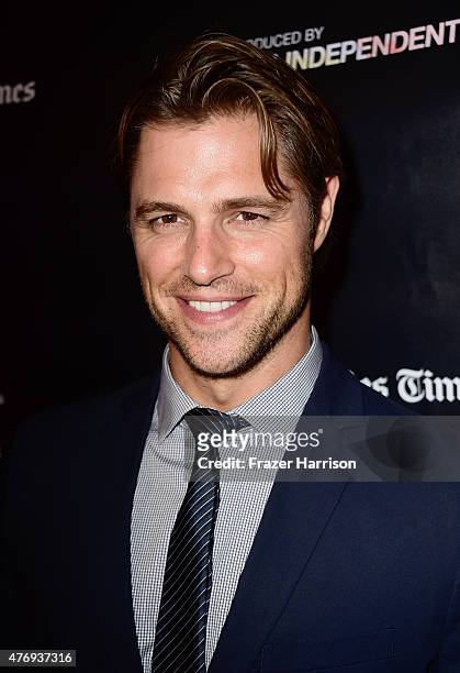Actor Sam Page attends the "Caught" screening during the 2015 Los Angeles Film Festival at Regal Cinemas L.A. Live on June 12, 2015 in Los Angeles,...