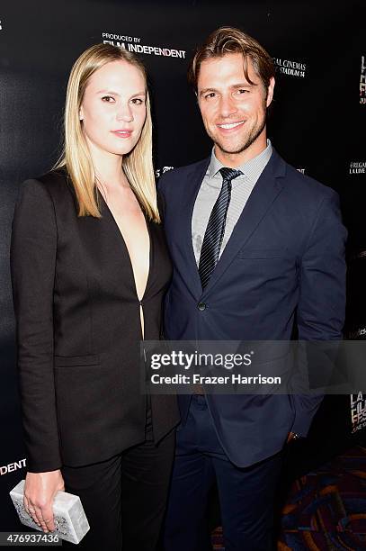 Actor Sam Page and Cassidy Page attend the "Caught" screening during the 2015 Los Angeles Film Festival at Regal Cinemas L.A. Live on June 12, 2015...