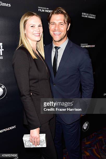 Actor Sam Page and Cassidy Page attend the "Caught" screening during the 2015 Los Angeles Film Festival at Regal Cinemas L.A. Live on June 12, 2015...