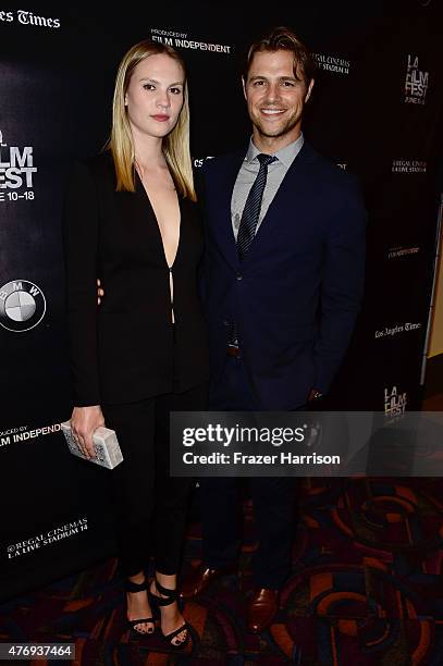 Actor Sam Page and Cassidy Page attend the "Caught" screening during the 2015 Los Angeles Film Festival at Regal Cinemas L.A. Live on June 12, 2015...