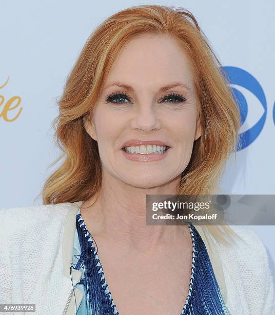 Actress Marg Helgenberger arrives at CBS Television Studios 3rd Annual Summer Soiree Party at The London Hotel on May 18, 2015 in West Hollywood,...