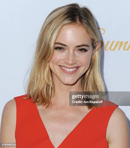 Actress Emily Wickersham arrives at CBS Television Studios 3rd Annual Summer Soiree Party at The London Hotel on May 18, 2015 in West Hollywood,...