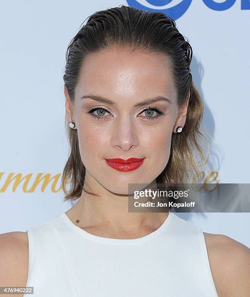 Actress Rachel Skarsten arrives at CBS Television Studios 3rd Annual Summer Soiree Party at The London Hotel on May 18, 2015 in West Hollywood,...