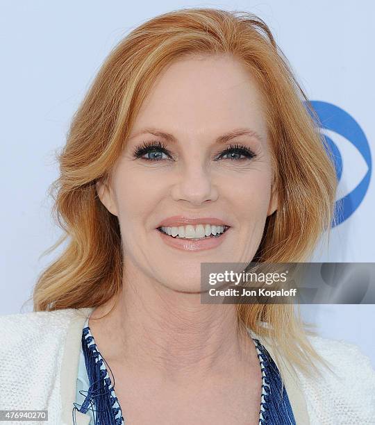 Actress Marg Helgenberger arrives at CBS Television Studios 3rd Annual Summer Soiree Party at The London Hotel on May 18, 2015 in West Hollywood,...