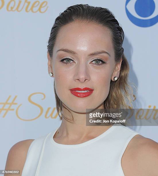 Actress Rachel Skarsten arrives at CBS Television Studios 3rd Annual Summer Soiree Party at The London Hotel on May 18, 2015 in West Hollywood,...
