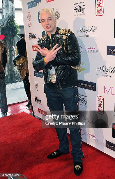 Kuba Ka arrives at Charmaine Blake Ultra Gold Oscar Gifting Suite on February 28, 2014 in Los Angeles, California.