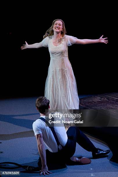 Erin Mackey and Jay Armstrong Johnson perform at the 2014 New York Philharmonic Spring Gala featuring "Sweeney Todd: The Demon Barber of Fleet...