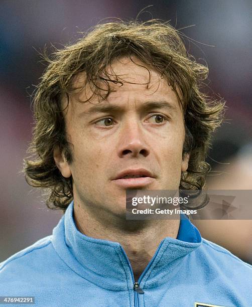 Diego Lugano of Uruguay during the international friendly match between Austria and Uruguay at Woerthersee stadium on March 5, 2014 in Klagenfurt,...