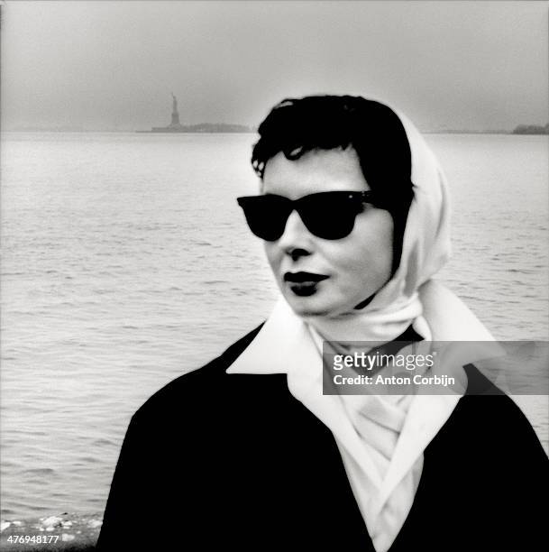 Actress Isabella Rossellini is photographed for Self Assignment on November 18, 1993 in New York City.