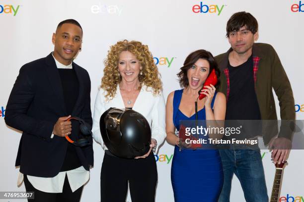 Reggie Yates; Kelly Hoppen; Dannii Minogue and Alex James at Rook and Raven on March 6, 2014 in London, England.