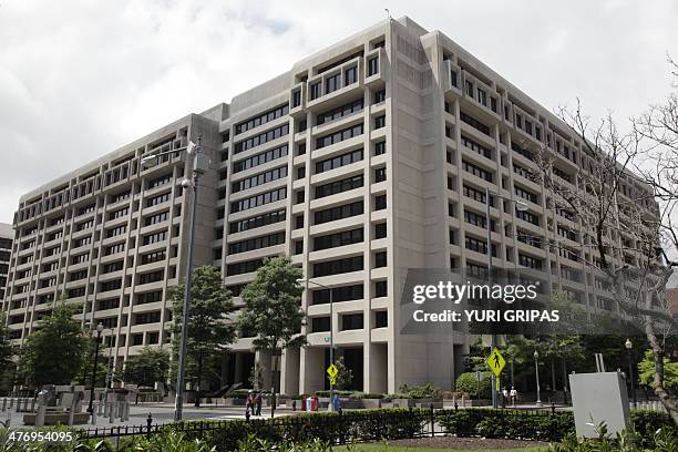 The International Monetary Fund headquarters building is seen in Washington, DC on May 15, 2011. Strauss-Kahn, widely expected to run for the French...