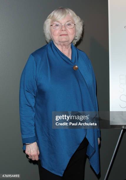 Actress June Squibb attends the screening of "Elaine Stritch: Shoot Me" on March 5, 2014 in Los Angeles, California.