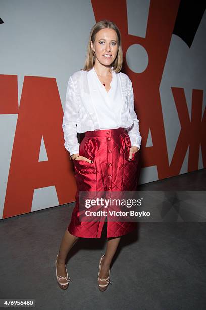 Ksenia Sobchak attends the Private Dinner Celebrating the New Building of Garage Museum of Contemporary Art on June 11, 2015 in Moscow, Russia.