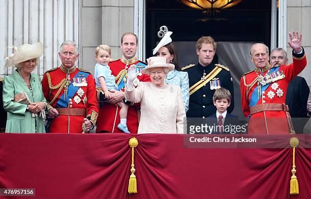 Camilla, Duchess of Cornwall, Prince Charles, Prince of Wales, Prince George of Cambridge, Prince William, Duke of Cambridge, Catherine, Duchess of...
