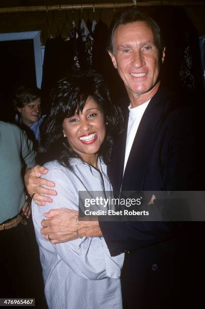 Darlene Love backstage with Bill Medley of The Righteous Brothers at her show Portrait Of A Singer at the Bottom Line in New York City on July 27,...