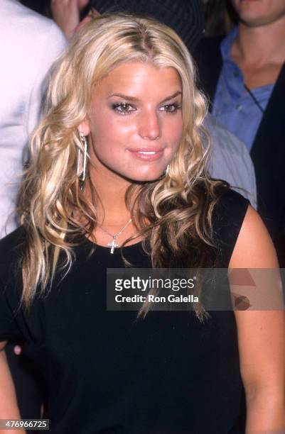 Singer Jessica Simpson attends the 18th Annual MTV Video Music Awards After Party Hosted by Jennifer Lopez and Stuff Magazine on September 6, 2001 at...