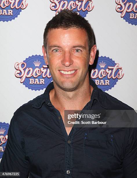 Shannon Byrnes arrives at the Crown Sports Bar Launch at Crown Casino on March 6, 2014 in Melbourne, Australia.