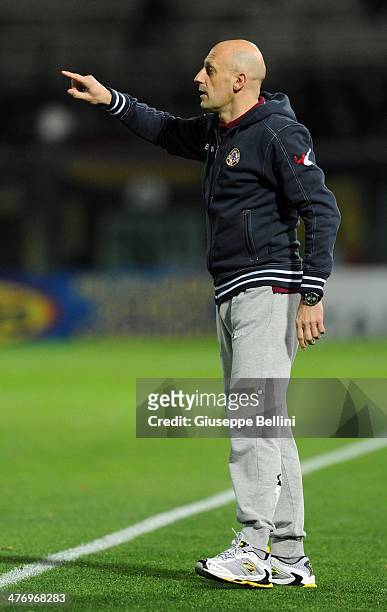 Domenico Di Carlo head coach of Livorno during the Serie A match between AS Livorno Calcio and SSC Napoli at Stadio Armando Picchi on March 2, 2014...