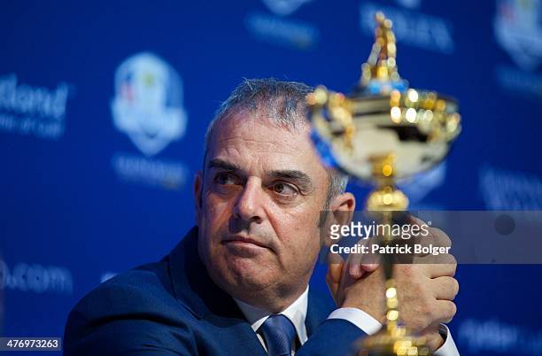 Paul McGinley, European Ryder Cup Caption is pictured during a Ryder Cup Press Conference on March 06, 2014 in Dublin, Ireland.