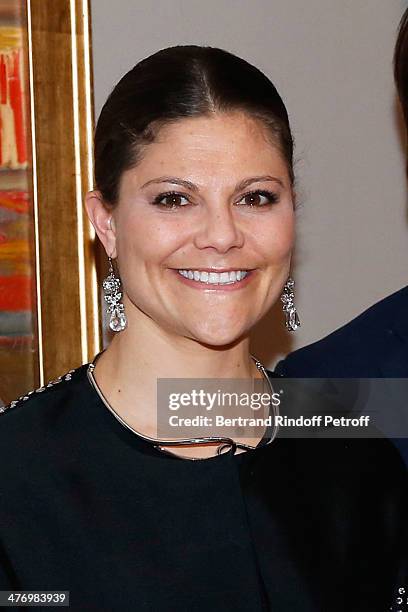 Crown Princess Victoria of Suede opens the Contemporary Artist Carl Larsson exhibition at 'Petit Palais' on March 6, 2014 in Paris, France.