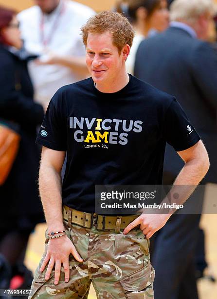 Prince Harry attends the launch of the Invictus Games at the Copper Box Arena in the Queen Elizabeth Olympic Park on March 6, 2014 in London,...