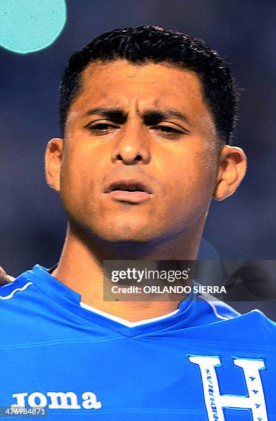 Honduras' national football team goalie Noel Valladares, in San Pedro Sula on March 5, 2014. AFP PHOTO/Orlando SIERRA