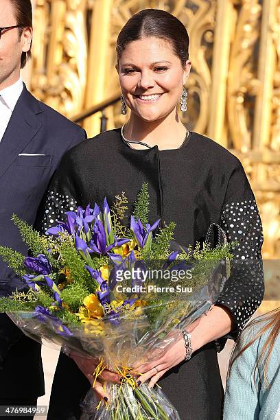Crown Princess Victoria of Sweden and her husband Duke of Vastergotland Daniel Westling open the Contemporary Artist Carl Larsson exhibition at...