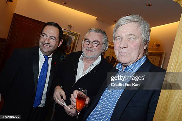 Jean Luc Romero Michel, Christian Rauth and Bruno Masure n Pour le Droit de Mourrir dans la Dignite) : Cocktail Dinner At Francoise on March 4, 2014...