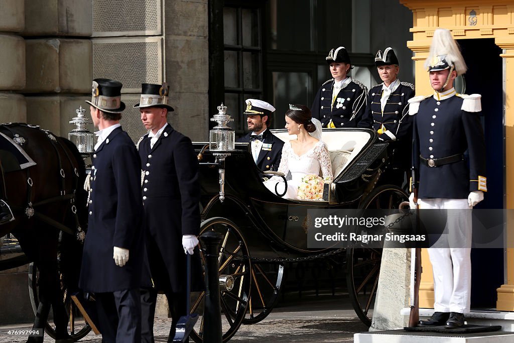 Departures & Cortege: Wedding Of Prince Carl Philip And Princess Sofia Of Sweden