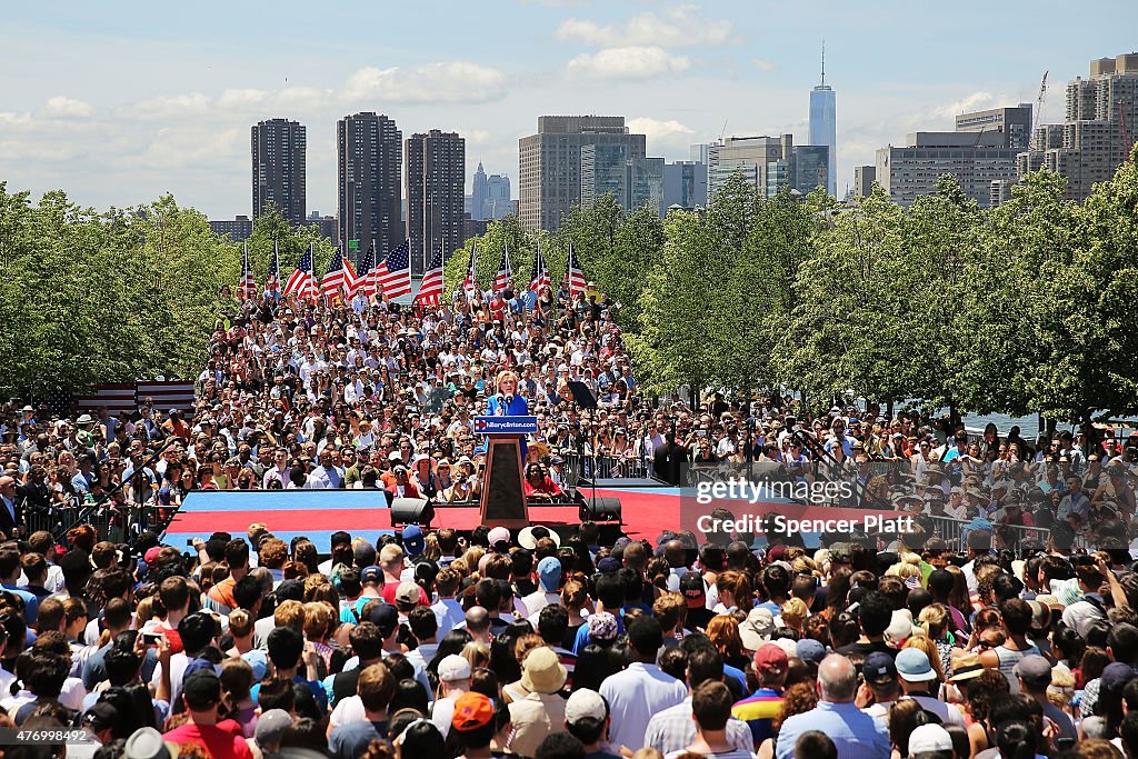 Hillary Clinton Holds Campaign Kick-Off Rally In NYC