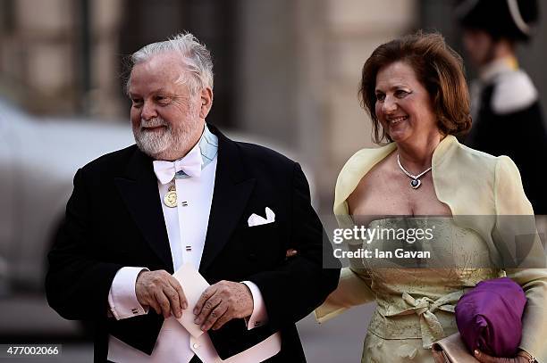 Guests attend the royal wedding of Prince Carl Philip of Sweden and Sofia Hellqvist at The Royal Palace on June 13, 2015 in Stockholm, Sweden.