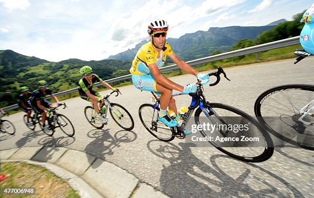 Vincenzo Nibali of team ASTANA PRO TEAM competes during Stage Seven of the Criterium du Dauphine on June 13, 2015 in Montmelian, France.