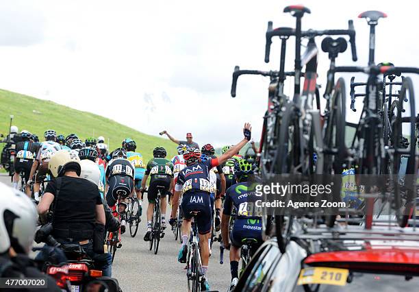 Peloton during Stage Seven of the Criterium du Dauphine on June 13, 2015 in Montmelian, France.